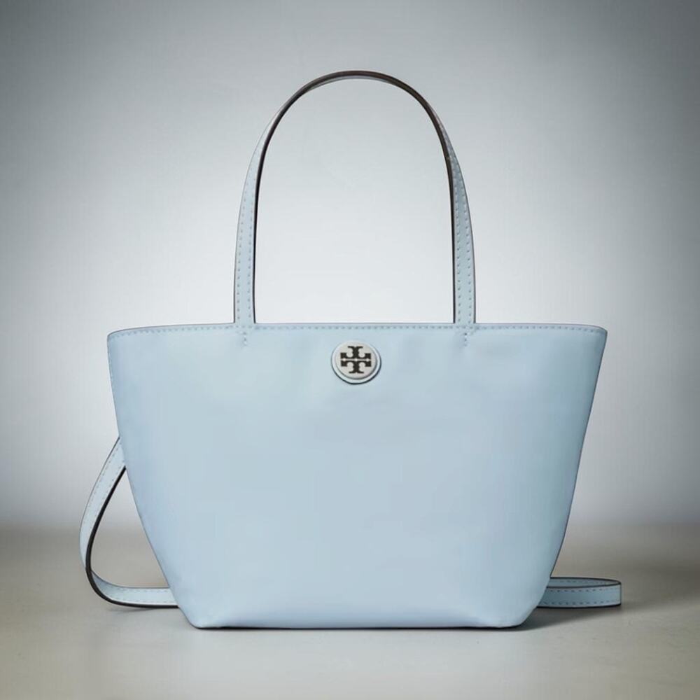 NWT‼️Tory Burch Nylon Mini Tote 167913 Morning Blue $250
